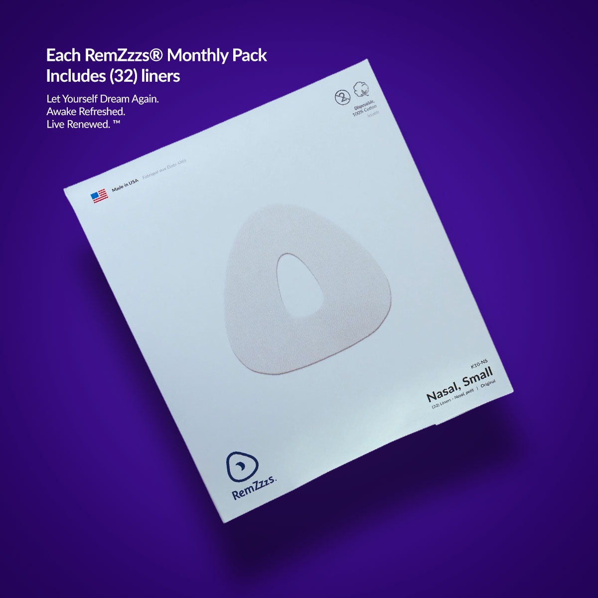 RemZzzs® K10 Nasal CPAP Mask Liner | Small