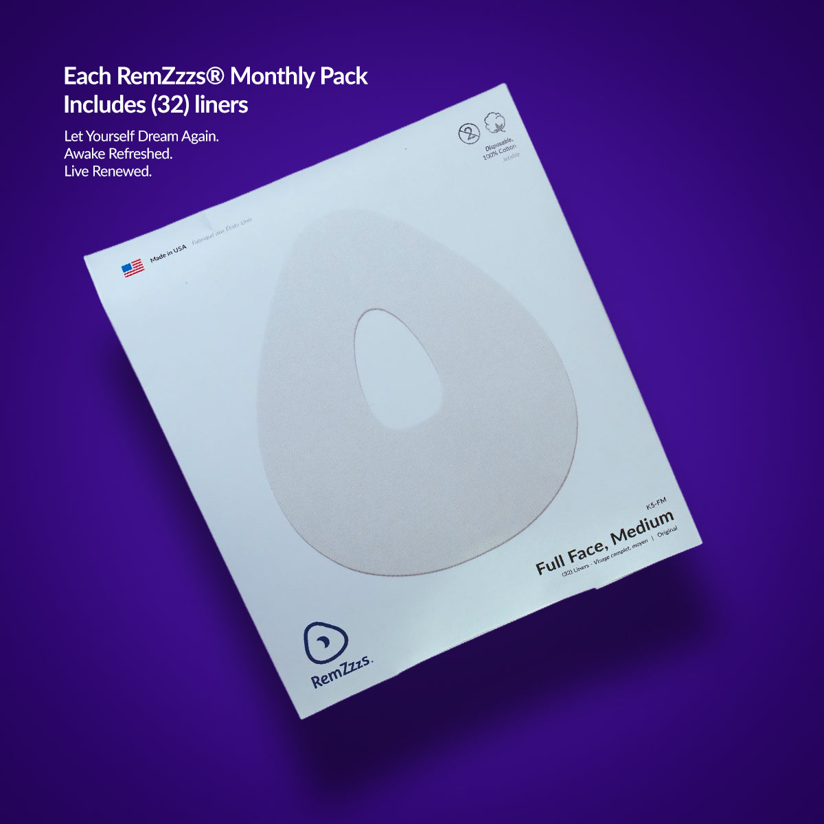 RemZzzs® K5 Full Face CPAP Mask Liner | Medium, Long – RemZzzs