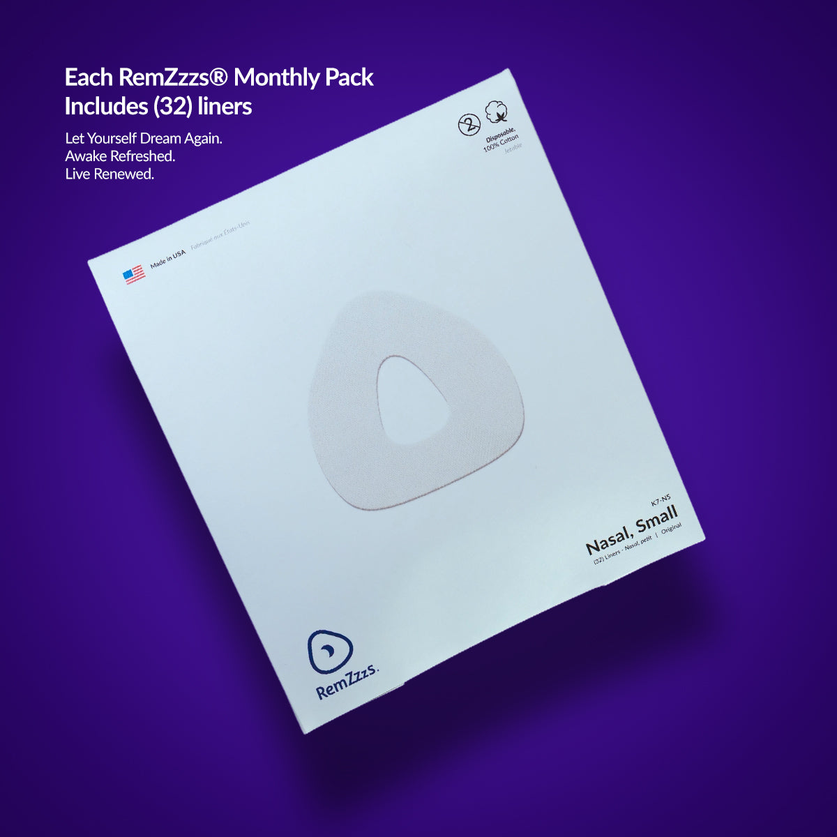 RemZzzs® K7 Nasal CPAP Mask Liner | Small, Wide – RemZzzs CPAP